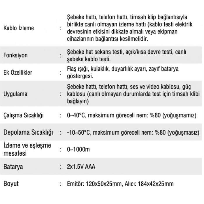 MERCURE KABLO BULUCU TEST CİHAZI