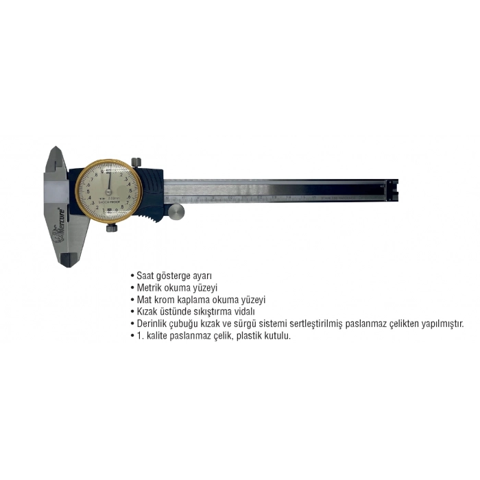 MERCURE SAATLİ KUMPAS 150x0.02mm.PROF.