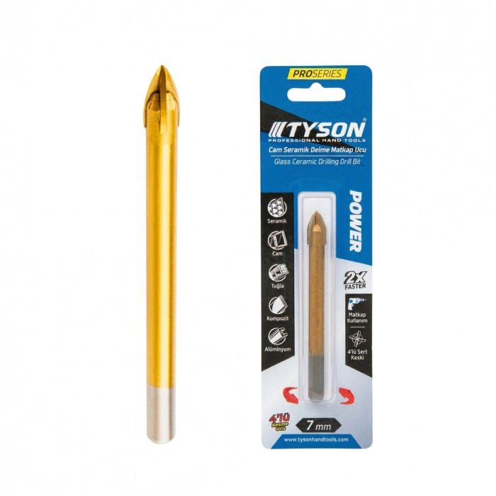 TYSON CAM SERAMİK DELME MATKAP UCU 7 MM
