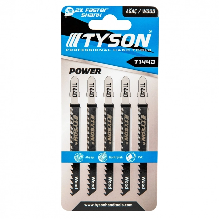 TYSON DEKUPAJ AĞZI AHŞAP T144D  5Lİ SET