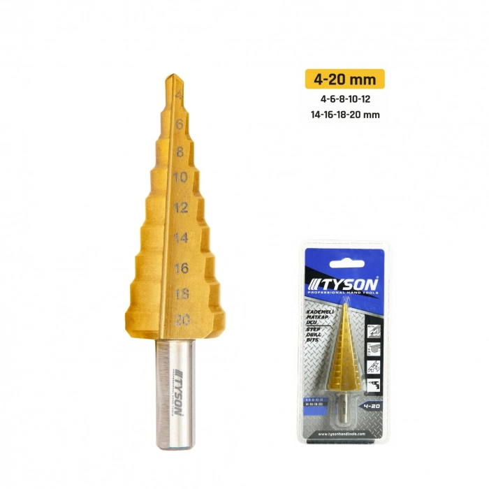 TYSON KADEMELİ MATKAP UCU  4 - 20 MM  (120)