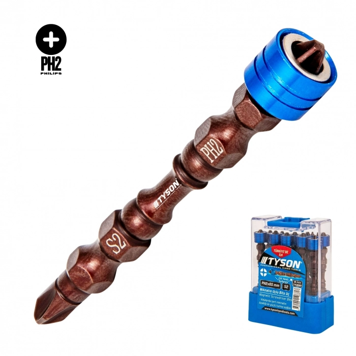 TYSON MIKNATIS UÇLU BİTS UÇ PH2 X 65 MM ÇİFT YÖNLÜ