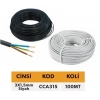ELTOS CCA TTR KABLO 3X1,5 MM SİYAH