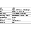 MERCURE LEDLİ KALEM TİP FENER MC-6615-C ŞARJLI
