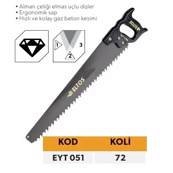 ELTOS GAZ BETON TESTERE 50 CM. ELMASLI