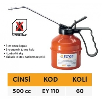 ELTOS METAL YAĞDANLIK 500ML.