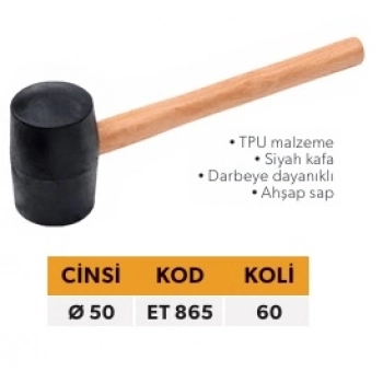 ELTOS AĞAÇ SAPLI LASTİK TOKMAK 50