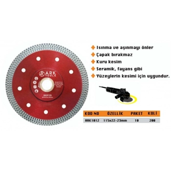 ARK TURBO İNCE ELMAS TESTERE 115*22*23