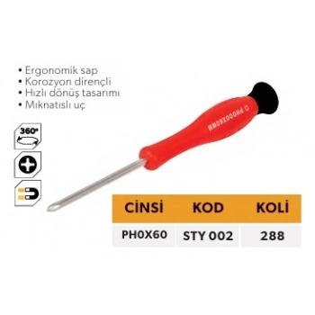 ELTOS SAATÇİ TORNAVİDA YILDIZ 0*60 mm