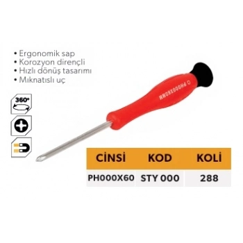 ELTOS SAATÇİ TORNAVİDA YILDIZ 000*60 mm