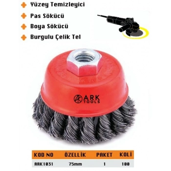 ARK BURGULU ÇANAK FIRÇA 75 MM