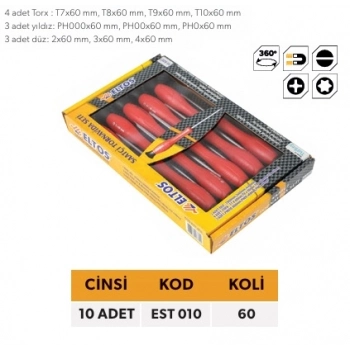 ELTOS SAATÇİ TORNAVİDA SETİ 10 PARÇA