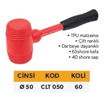 ELTOS ÇİFT RENKLİ LASTİK TOKMAK Ø 50