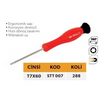 ELTOS SAATÇİ TORNAVİDA TORX T7*60 STT-007
