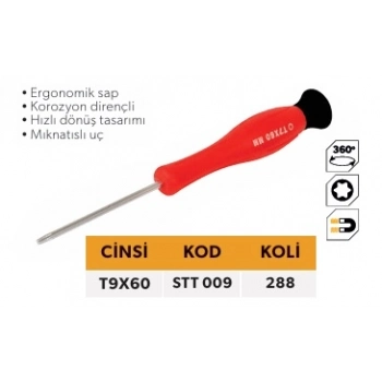 ELTOS SAATÇİ TORNAVİDA TORX T9*60 STT-009
