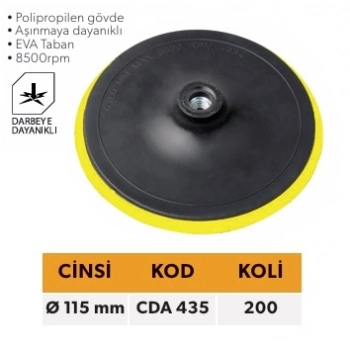 EDONİ CIRTLI DISK ALTI 115 MM (SIYAH