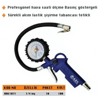 ARK SAATLİ LASTİK ŞİŞİRME TABANCASI