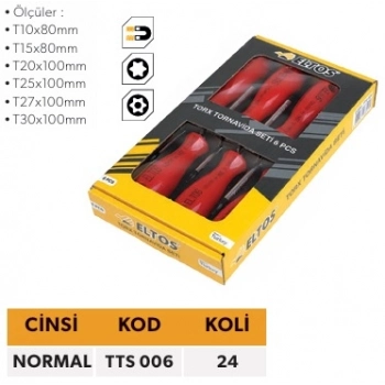 ELTOS TORX TORNAVİDA SETİ 6 PCS.