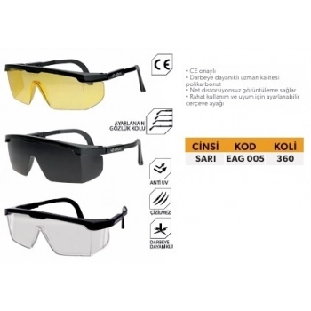 ELTOS AYARLI ÇAPAK GÖZLUĞÜ SARI