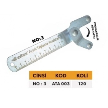 ELTOS AYARLI TAŞLAMA SOMUN ANAHTARI NO:3