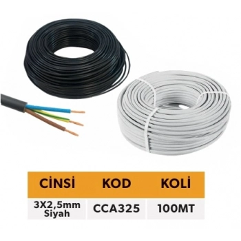 ELTOS CCA TTR KABLO 3X2,5 MM SİYAH