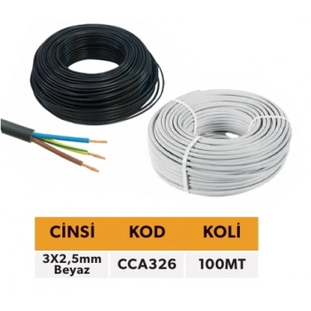 ELTOS CCA TTR KABLO 3X2,5 MM BEYAZ