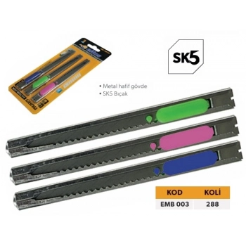 ELTOS MİNİ MAKET BIÇAĞI 3 LÜ SET 9 MM