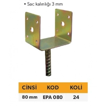 ELTOS EDONİ U-TİPİ PERGULE AYAĞI 80MM