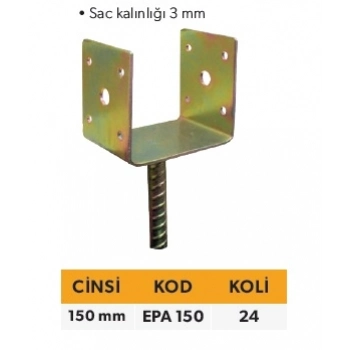 ELTOS EDONİ U-TİPİ PERGULE AYAĞI 150MM