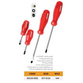 ELTOS EDONİ TEK TORNAVİDA 5X125 DÜZ