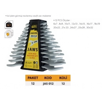 ELTOS JAWS AÇIK AĞIZLI ANAHTAR 12 Lİ
