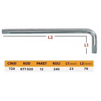 ELTOS PROFESYONEL TEK ALYAN KISA TİP TORX T20
