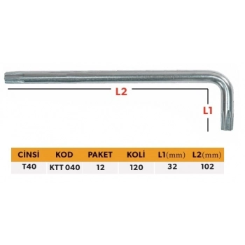 ELTOS PROFESYONEL TEK ALYAN KISA TİP TORX T40