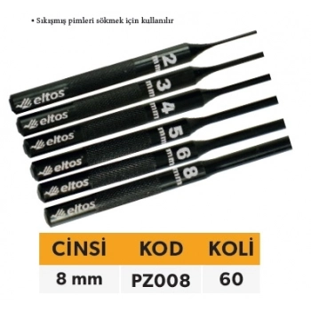 ELTOS TEKLİ PİM ZIMBA 8MM