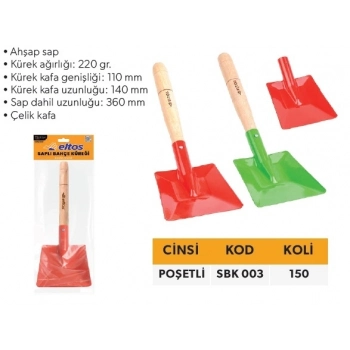 ELTOS SAPLI BAHÇE KÜREĞİ-POŞETLİ