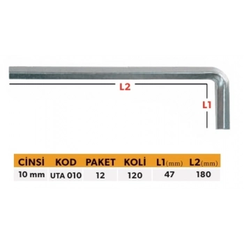ELTOS PROFESYONEL TEK ALYAN UZUN TİP - ALTIKÖŞE 10 MM