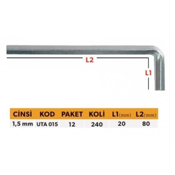 ELTOS PROFESYONEL TEK ALYAN UZUN TİP - ALTIKÖŞE 1,5MM