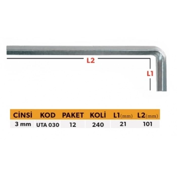 ELTOS PROFESYONEL TEK ALYAN UZUN TİP - ALTIKÖŞE 3 MM