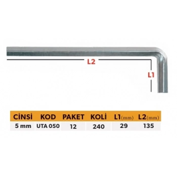 ELTOS PROFESYONEL TEK ALYAN UZUN TİP - ALTIKÖŞE 5 MM