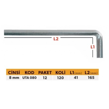 ELTOS PROFESYONEL TEK ALYAN UZUN TİP - ALTIKÖŞE 8 MM