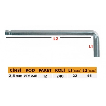ELTOS PROFESYONEL TEK ALYAN UZUN TİP - MİSKET 2,5MM