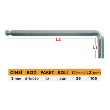 ELTOS PROFESYONEL TEK ALYAN UZUN TİP - MİSKET 3 MM