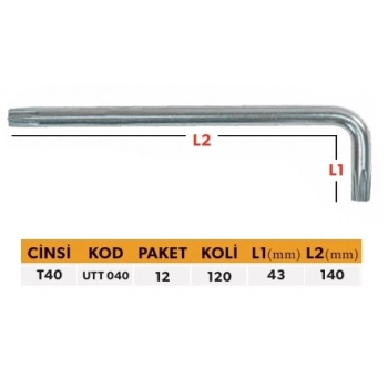 ELTOS PROFESYONEL TEK ALYAN UZUN TİP - TORX 40 MM