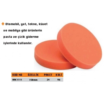 ARK CIRTLI PED POLİSAJ SÜNGERİ