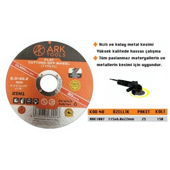 ARK METAL TAŞLAMA 115*6,0