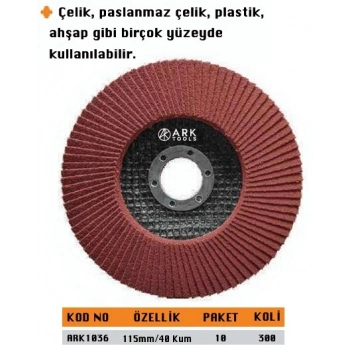 ARK FLAP DİSK 115/40 KUM
