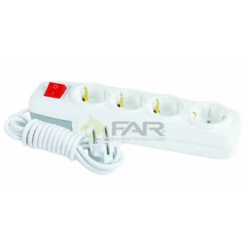 FAR 4 LÜ ANAH. TOPRAKLI GRUP PRİZ 5 MT.LARA F-507C