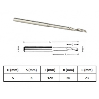 GFB 5x6-120mm ALÜMİNYUM FREZEİNCE-UZUN