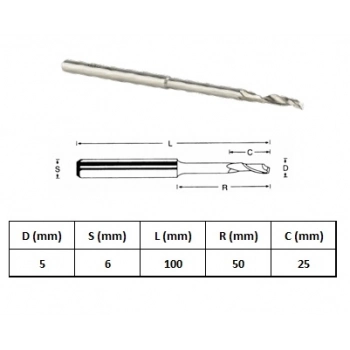 GFB 5x6-100mm ALÜMİNYUM FREZEİNCE-ORTA