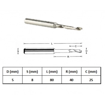 GFB 5x8-80mm-( KALİTELİ )-ALÜMFREZE-KOBALTLI